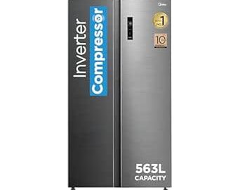 Midea 563 L Side By Side, Frost Free Refrigerator |Digital Display|Sta @ Rs 43,990 with 56% Off: