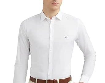 4% Off: Allen Solly Men Cotton Plain Slim Fit Shirt @ Rs 2399