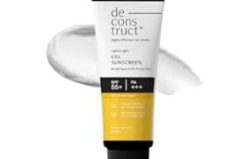 Deconstruct Face Gel Sunscreen SPF 50 + and PA+++ | Gel based sunscree @ Rs 250 with 50% Off: