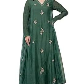 77% Off: KLOSIA Women Embroidery Solid Anarkali Kurta and Pant Set with Dupatta @ Rs 699