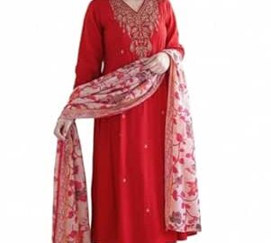 76% Off: KLOSIA Women Embroidery Kurta and Pant Set with Dupataa @ Rs 709