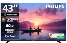 Philips 109 cm (43 inches) 6100 Series Frameless Full HD Smart LED Goo @ Rs 18,999 with 46% Off: