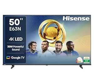 Hisense 126cm (50 inches) E63N Series 4K Ultra HD Smart Google LED TV @ Rs 23,999 with 47% Off: