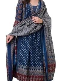77% Off: KLOSIA Women’s Rayon Printed Anarkali Kurta and Pant with Dupatta Set @ Rs 699