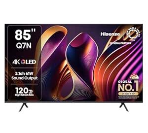 Hisense 215 cm (85 inches) Q7N Series 4K Ultra HD Smart QLED TV 85Q7N @ Rs 129,999 with 57% Off:
