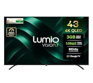 Lumio Vision 7 109 cm (43 inches) 4K Ultra-HD Smart QLED TV FTW1-ADSG @ Rs 26,999 with 34% Off: