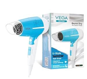 43% Off: Vega U Style 1400-1600W Foldable Hair Dryer for Women @ Rs 799