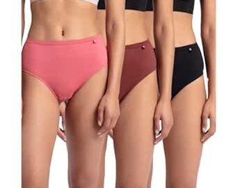 4% Off: Jockey 1406 Women’s High Coverage Super Combed Cotton Mid Waist Hipster with @ Rs 149