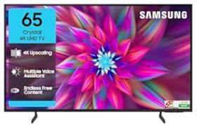 Samsung 163 cm (65 inches) Crystal 4K Vista Pro Ultra HD Smart LED TV @ Rs 60,990 with 29% Off: