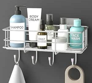 Plantex Stainless Steel Self Adhesive Bathroom Shelf/No Drill Bathroom @ Rs 355 with 75% Off: