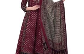 72% Off: ANNI DESIGNER Women’s Anarkali Kurta Set with Dupatta | Pure Cotton Su @ Rs 719
