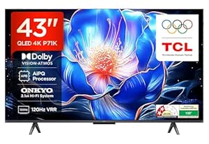 TCL 108 cm (43 inches) 4K Ultra HD Smart QLED Google TV 43P71K @ Rs 25,990 with 53% Off: