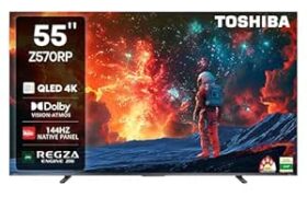TOSHIBA 139 cm (55 inches) Z570RP Series 4K Ultra HD Smart QLED TV 55Z @ Rs 37,799 with 53% Off: