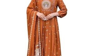 76% Off: KLOSIA Women Rayon Printed Anarkali Kurta Set with Dupatta @ Rs 709
