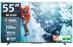 Philips 139 cm (55 inches) 8100 Series 4K Ultra HD Smart QLED Google T @ Rs 31,999 with 36% Off: