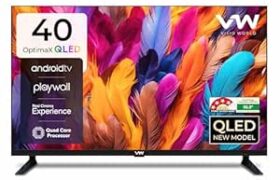 VW ( Visio World. 101 cm (40 inches) OptimaX Series Full HD Smart QLED @ Rs 10,999 with 48% Off: