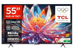TCL 139 cm (55 inches) 4K Ultra HD Smart QLED Google TV 55T8C @ Rs 34,990 with 68% Off: