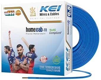 KEI WIRES & CABLES Homecab 0.5 sqmm 1 Core Copper Flame Retardant Hous @ Rs 745 with 60% Off: