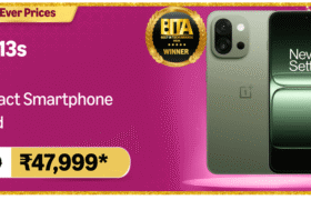 12% Off: OnePlus 13s | Snapdragon® 8 Elite | Best Battery Life Ever on a Compact Phone @ Rs 50,999