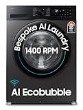Samsung Smart Choice 12 kg 5star AI Ecobubble Super Speed WiFi Hygiene Steam with Inbuilt Heater Digital Inverter FullyAutomatic Front Load Washing Machine WW12DG5B24AXTL Ino