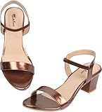 Picktoes Ptgd602 Womens Copper Synthetic Leather Casual Heel Sandal