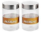 PEARLPET Plus Range Plastic Storage Jars Containers For Kitchen Stackable Air Tight Steel Cap Jar Food Grade BpaFree 2 pieces of 1400 Ml at Rs 128