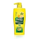 Dabur Vatika Naturals Anti Dandruff Shampoo 640 ml 7 Natural Herb Extracts Contains Lemon Methi Tea Tree Oil Exfoliates Flaky Scalp for DandruffFree Hair Everyday Shampoo for Women Men at Rs 231