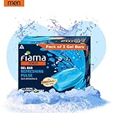 Fiama Men Gel Bar Active Celebration Pack with 3 Unique Gel Bars 375g 125g Pack of 3Charcoal and Grapefruit Refreshing Pulse and Energising Sport for Moisturised Skin Soap for Men For All Skin Types