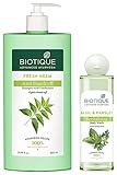 Biotique Bio Neem Margosa Anti Dandruff Shampoo Conditioner 650ml Basil Parsley Revitalizing Body Wash 200ml