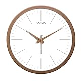Solimo Elegant Metallic Analog Wall Clock Silent Sweep Slim Line Time Indicator at Rs 302