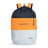 Gear MenWomen Voyager 15 Litre Small Casual Standard 2 Compartment BackpackDaypackHiking DaypackDrawstring Bag BlackYellow Multicolor