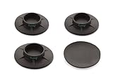 Clazkit MultiPurpose Heavy Duty Stand Home Appliance RefrigeratorWashing MachineFurnitureFridge Stand Round Black Pack of 4 at Rs 30