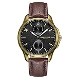 Kenneth Cole Quartz Multifunction Black Dial Brown Leather Strap Watch for Men at Rs 5289