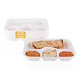 Clazkit 100 Pack 4Compartment Disposable Meal Tray Compostable Bagasse Plates EcoFriendly Biodegradable Dinner Plates Party Wedding Event Plates at Rs 373