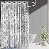 Kuber Industries Shower Printed Curtains for Bathroom 7 Feet Transparent