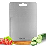 Lifelong Stainless Steel Chopping Board for Kitchen with AntiSkid 6 Stickers Durable Cutting Board for Vegetables Fruits and Meats Versatile Metal Chopper Board 318CM X 21CM at Rs 207
