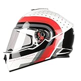TVS Racing Phantom Series Full Face Dual Visor Helmet for Men Premium Bike Helmets with ABS Shell UV Paint Quick Release System Aerodynamic Design DOT ISI Certified at Rs 1939