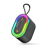 pTron Fusion Pop 12W Bluetooth Speaker with Pristine Sound 10hrs Playback Rhythmic RGB LEDs MultiPlay Modes BT53TF CardUSBAuxin TWS Feature Integrated Button ControlsTypeC ChargingBlack at Rs 754
