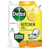 Dettol Dishwash liquid and Kitchen Gel Cuts Tough Grease 1500ml Refill Pack at Rs 198