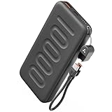 Ambrane 10000mAh Slim Compact Powerbank with inBuild Type C Cable 225W Fast Charging