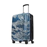 Aristocrat Medium Combat Checkin Trolley Bag 63 Cm Hardside Luggage 8 Wheels Combination Lock Polycarbonate 5 Year International Warranty Blue at Rs 1519