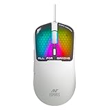 Ant Esports Virtus100 Wired RGB Gaming Mouse Light Weight 6D Durable Buttons High Performance Up to 12800 DPI 1000Hz Polling Rate AI Sensor 20M Click Software Support Esports Mouse_ White at Rs 449