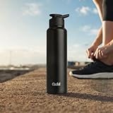 Clazkit Amaze Sporty Stainless Steel Black Matte Finish Water Bottle Set of 2ISI Certified Leakproof RustFree BPAFree Durable for Fridge SportsGymYoga OfficeEasy to Clean Reusable1000ml at Rs 296