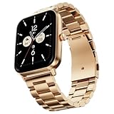 FireBoltt Ninja Blaze Smart Watch Stainless Steel Strap Steel Body 183 Display Bluetooth Calling Builtin Mic Speaker 120 Sports Modes Smartwatch for Man and Woman Onyx Gold at Rs 1399