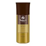 Yardley London Gentleman Gold Body Spray for Men Fresh Rosemary Mint Notes Masculine Fragrance Body Deodorant for Men 150ml