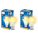Philips 9Watts B22 LED Warm WhiteGolden Yellow LED Bulb Pack of 2 Ace Saver