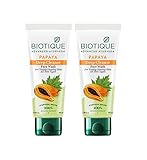 Biotique Papaya Deep Cleanse Face Wash Gentle Exfoliation 2x100ml
