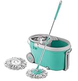 Spotzero by Milton Royale Stainless Steel Wringer Spin Mop with Big Wheel and Puller Handle