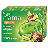 Fiama Gel Bar Lemongrass And Jojoba 375g 125g Pack of 3 with Skin Conditioners for Smooth Skin Bathing Soap for Women Men For All Skin Types