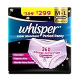 Whisper Super Absorbent Period Panty 6 ML Pants at Rs176